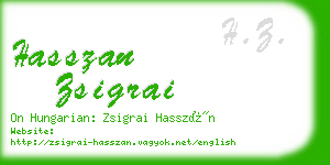 hasszan zsigrai business card